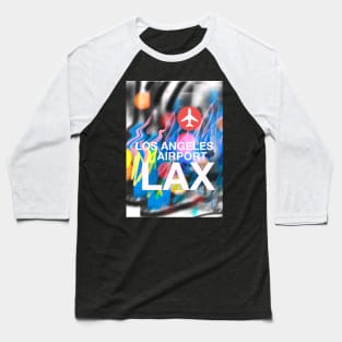 Airport code LAX Los Angeles Graffiti Baseball T-Shirt